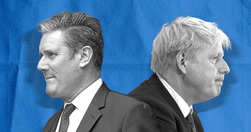 Keir Starmer kanaliserar sin inre Boris Johnson Keir Starmer kanaliserar sin inre Boris Johnson