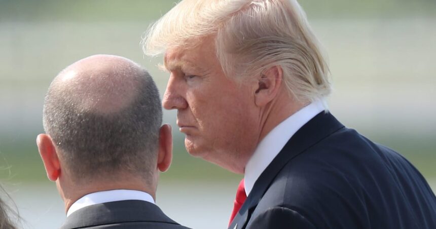 Positivt överraskad av samtalet med Trump, säger Scholz
