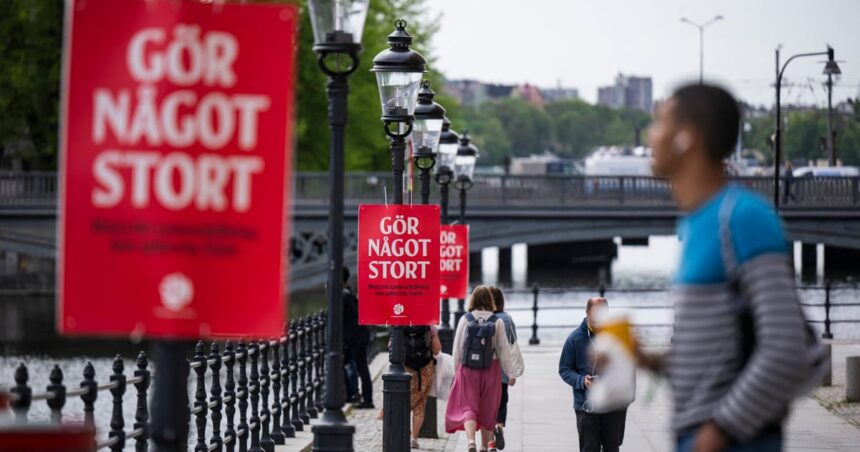 Sveriges socialdemokrater kämpar i traditionella blåkragehjärtland
