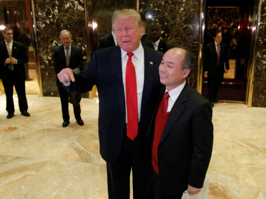 Trump, SoftBanks vd Masayoshi Son tillkännager en investering på 100 miljarder dollar i USA

