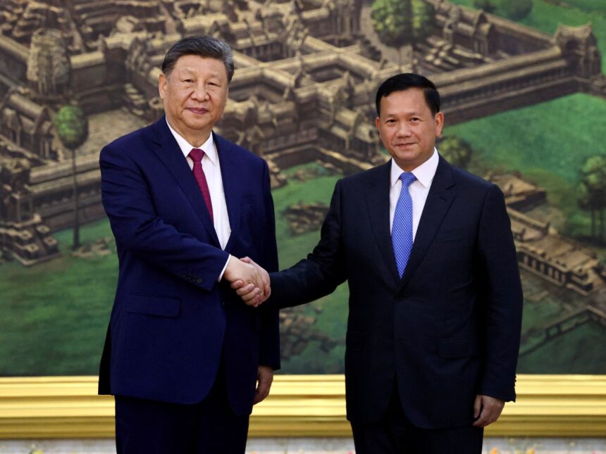 Kambodja söker Kinas ekonomiska stöd när XI besöker mitt i oss tullkrig

