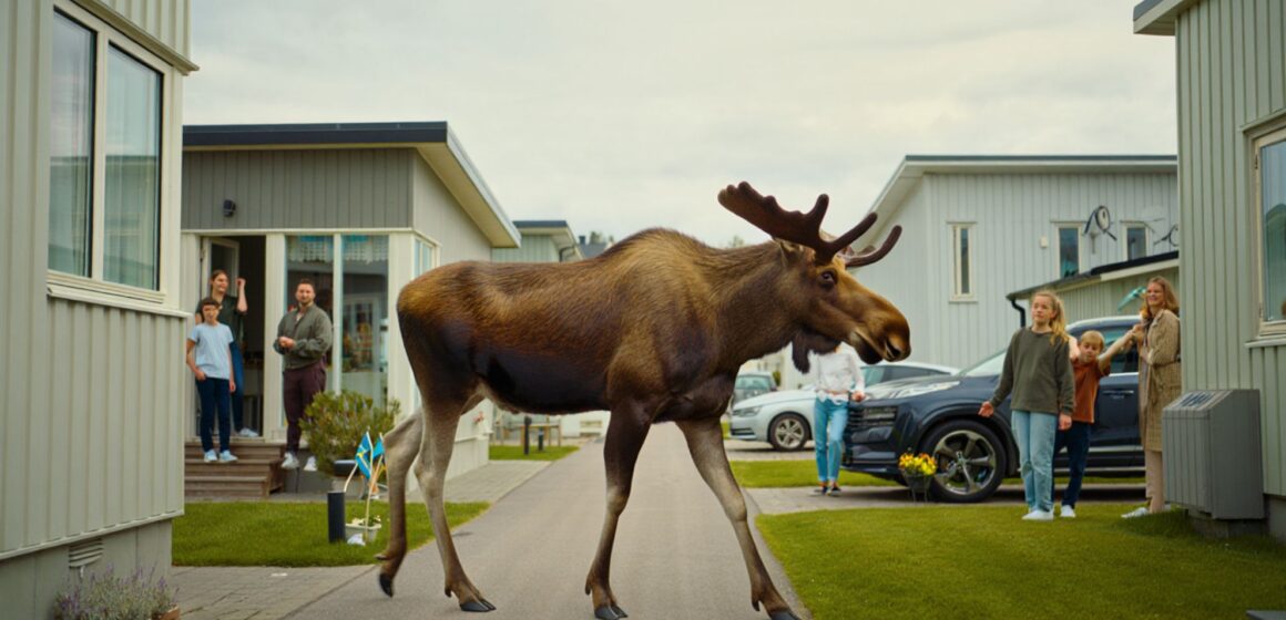 Älgar observerade nära Uppsala oroar invånarna och överraskar forskarna