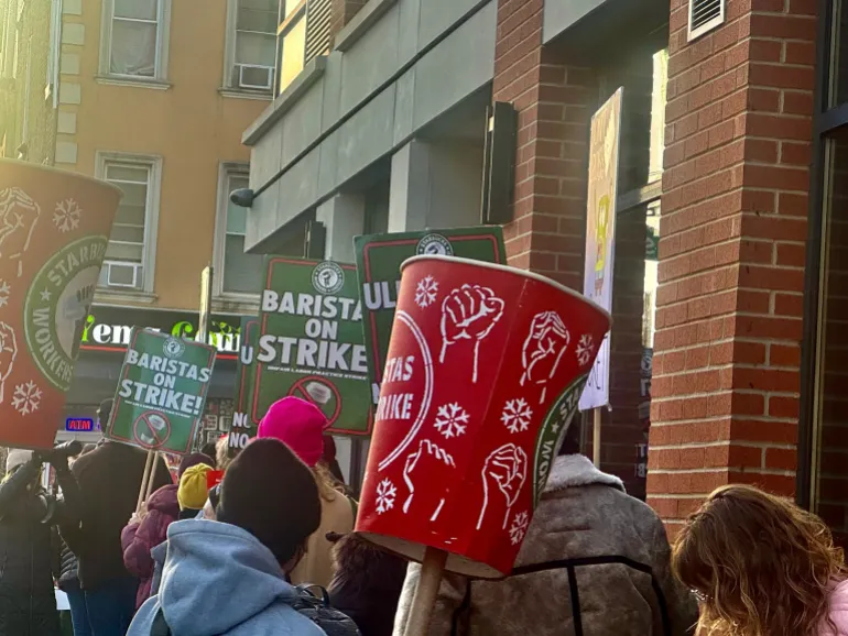 Starbucks Workers United inledde en tillsvidarestrejk i november [Andy Hirschfeld/Bladet]