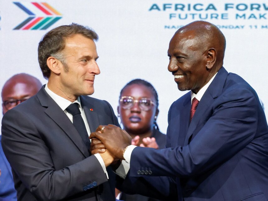 Frankrikes Macron tillkännager en investering på 27 miljarder dollar i Afrika vid toppmötet i Kenya

