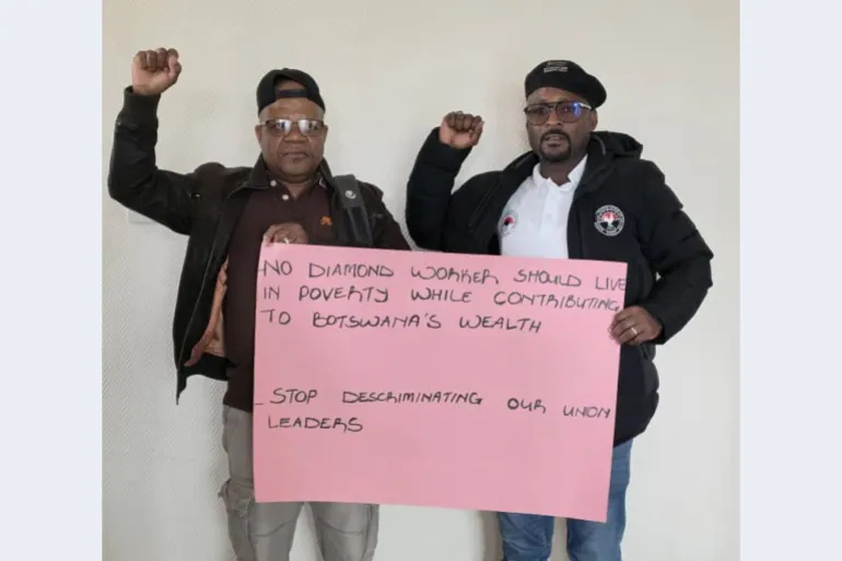 Botswanas diamantavmattning utlöser jobbförluster i gruvsamhällen, vilket exponerar riskerna med att förlita sig på en enda exportsektor. [Courtesy of Botswana Diamond Workers Union]