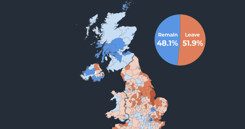 Brexit 10 år senare: Vad har förändrats i Storbritannien förklaras i kartor och sjökort

