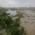 Tyfonen Bavi försvagas till en tropisk storm när den slår mot östra Kina

