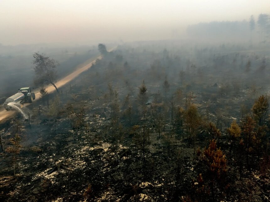 Belgiens största skogsbrand någonsin sprider sig mot den tyska gränsen

