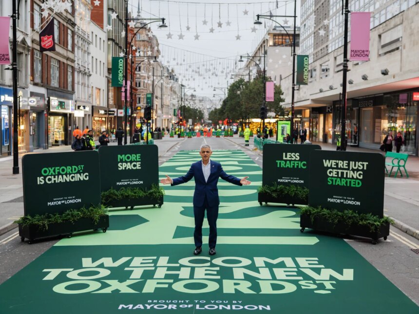 "Det är magiskt": Londons ikoniska Oxford Street är fordonsfri

